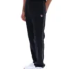 Pantalones de chándal negros Tavis de pierna recta con costuras en contraste