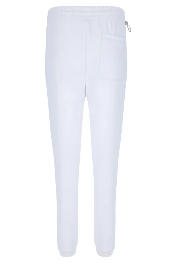 Pantalones de chándal unisex con costuras en contraste blancas