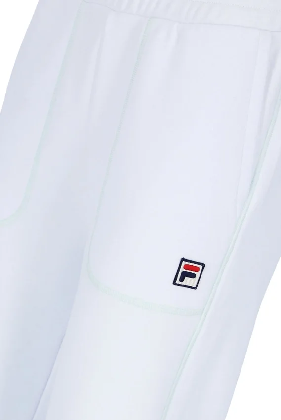 Pantalones de chándal unisex con costuras en contraste blancas