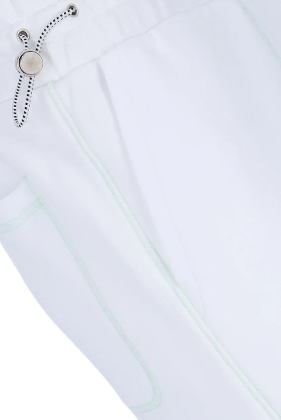 Pantalones de chándal unisex con costuras en contraste blancas
