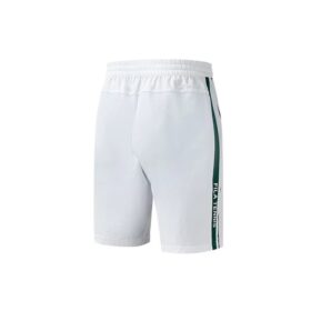 Pantalones de tenis transpirables con tejido lateral para hombre, color blanco