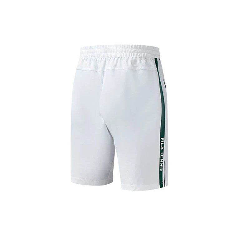 Pantalones de tenis transpirables con tejido lateral para hombre, color blanco