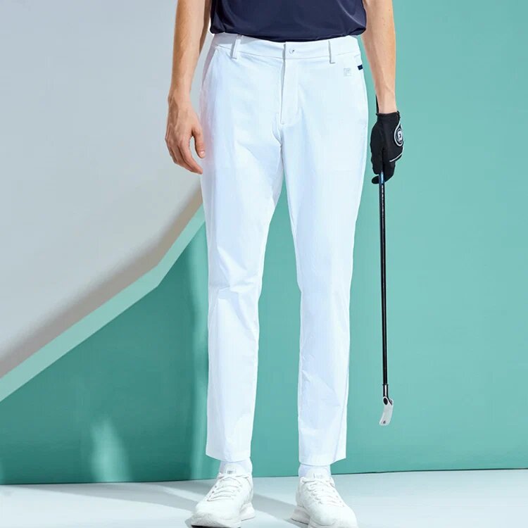 Pantalones deportivos casuales ajustados de tejido ATHLETICS, color blanco