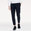 Pantalones deportivos de atletismo de punto rectos de color sólido, negros