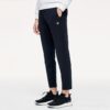 Pantalones deportivos de atletismo de punto rectos de color sólido, negros