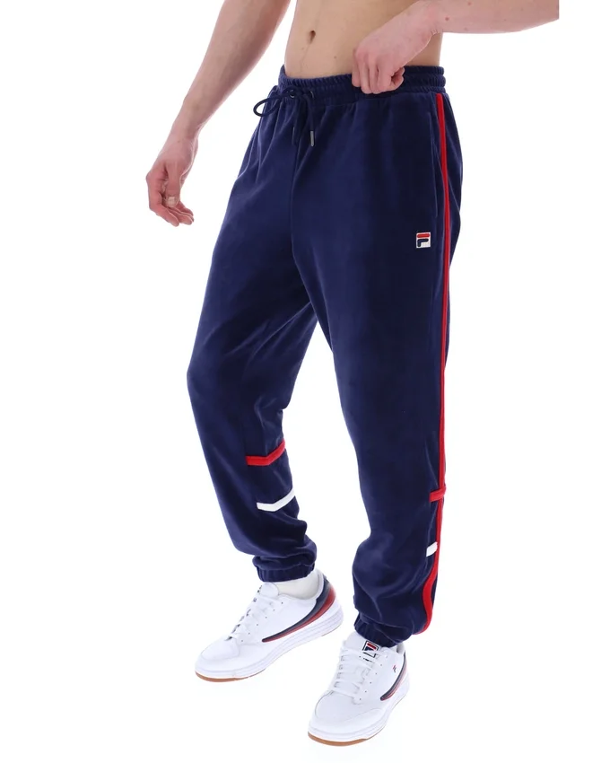 Pantalones deportivos Fila Otello con paneles contrastantes en azul marino