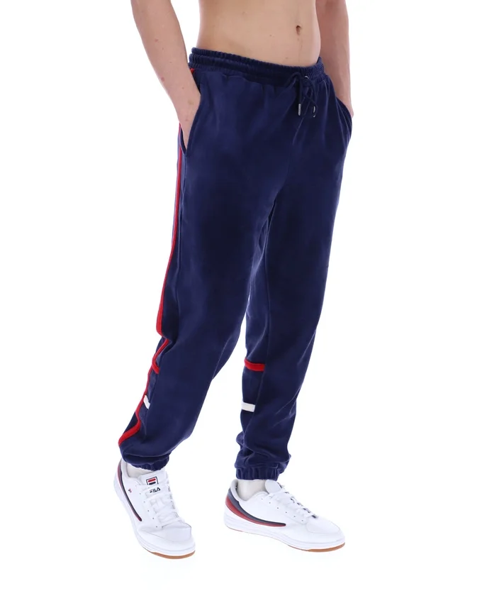 Pantalones deportivos Fila Otello con paneles contrastantes en azul marino