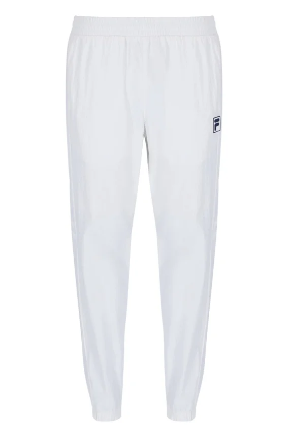 Pantalones deportivos tejidos en blanco roto