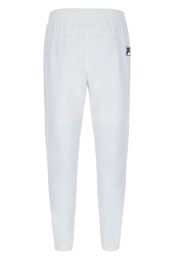 Pantalones deportivos tejidos en blanco roto