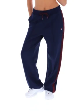 Pantalones elegantes de pierna recta Chiara de Fila en azul marino