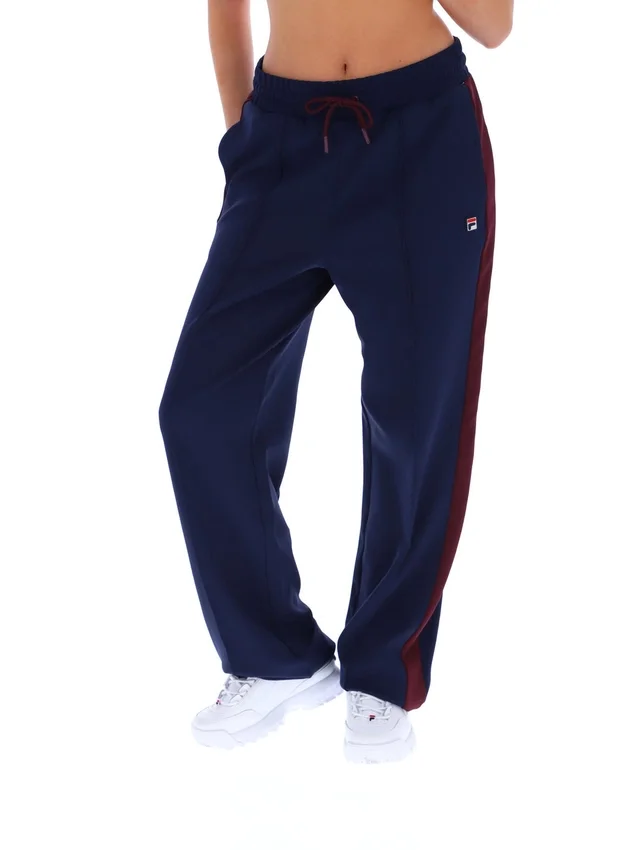 Pantalones elegantes de pierna recta Chiara de Fila en azul marino