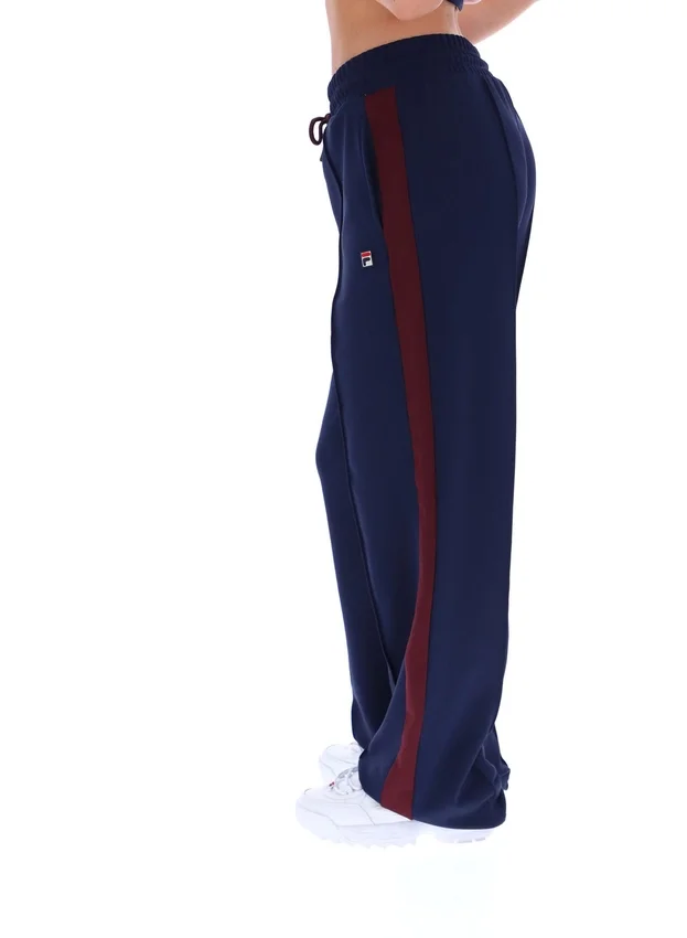 Pantalones elegantes de pierna recta Chiara de Fila en azul marino