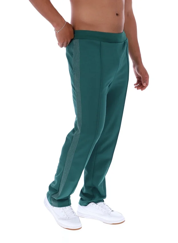 Pantalones jogger de pierna recta con costuras en contraste Rain Forest Tavis