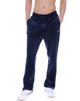 Pantalones jogger rectos de terciopelo Fio azul marino de Fila