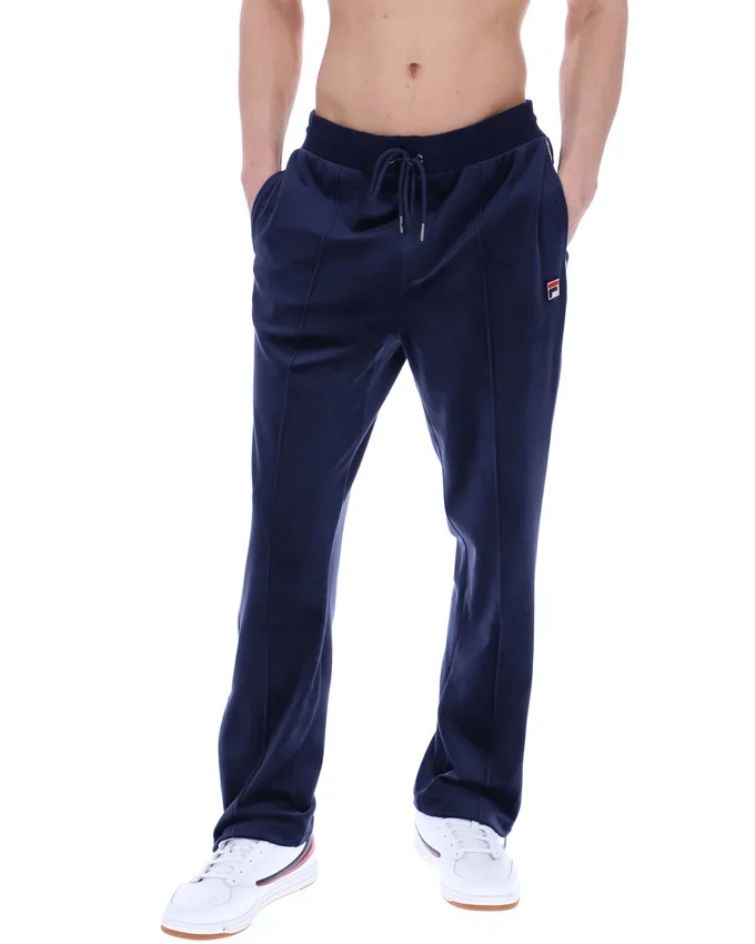 Pantalones jogger rectos de terciopelo Fio azul marino de Fila