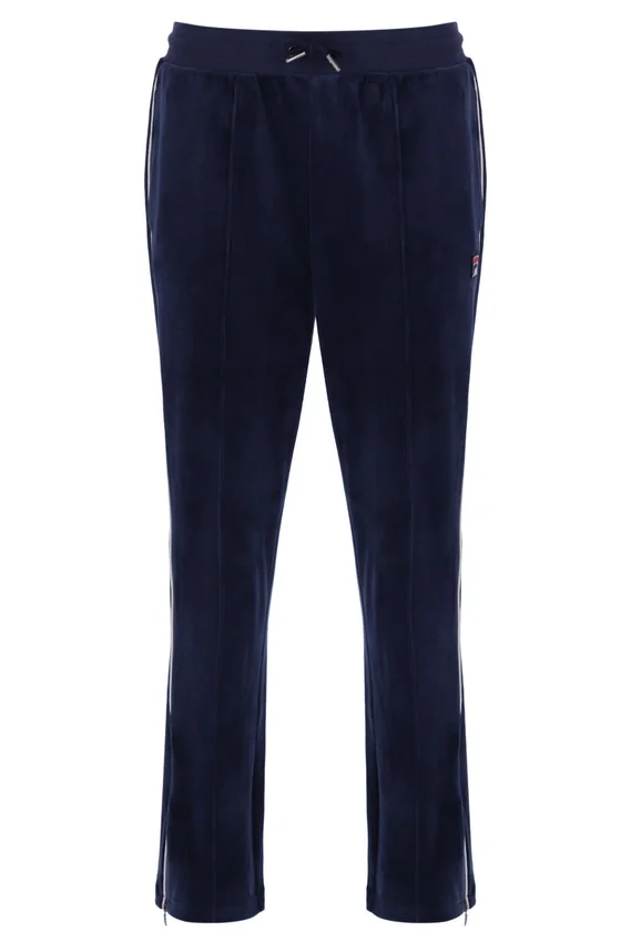 Pantalones jogger rectos de terciopelo Fio azul marino de Fila