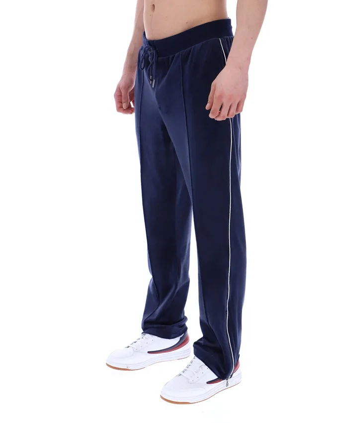 Pantalones jogger rectos de terciopelo Fio azul marino de Fila