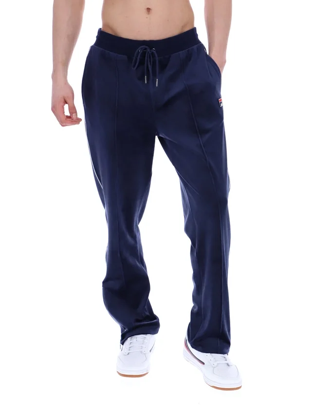 Pantalones jogger rectos de terciopelo Fio azul marino de Fila