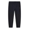 Pantalones largos casuales de punto liso a rayas, color azul