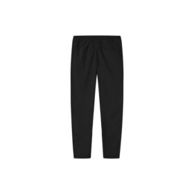 Pantalones largos casuales rectos de tejido fino y ligero, color negro