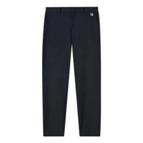 Pantalones largos deportivos de tela tejida de color sólido, azul