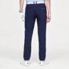 Pantalones largos deportivos de tela tejida de color sólido, azul