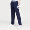 Pantalones largos deportivos de tela tejida de color sólido, azul