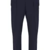 Pantalones Molveno de pierna estrecha con pliegues, color carbón