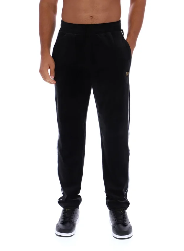 Pantalones negros de terciopelo de pierna recta de Wella