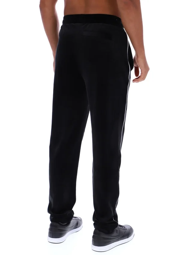 Pantalones negros de terciopelo de pierna recta de Wella