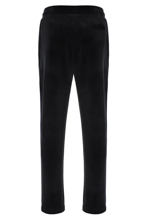 Pantalones negros de terciopelo de pierna recta de Wella