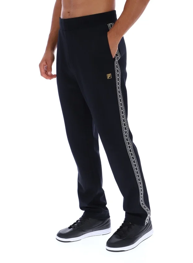 Pantalones negros Layton de corte recto con detalle de cinta