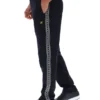 Pantalones negros Layton de corte recto con detalle de cinta
