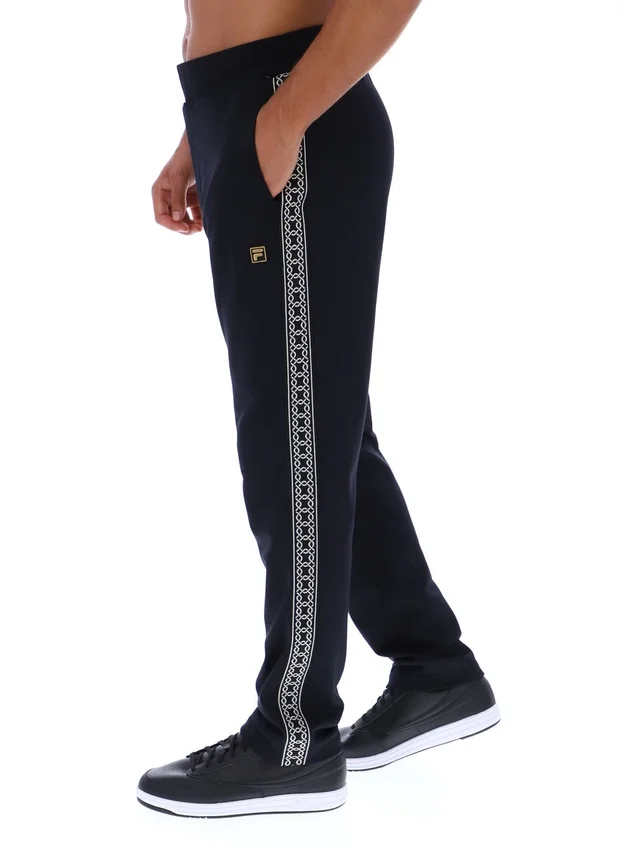 Pantalones negros Layton de corte recto con detalle de cinta
