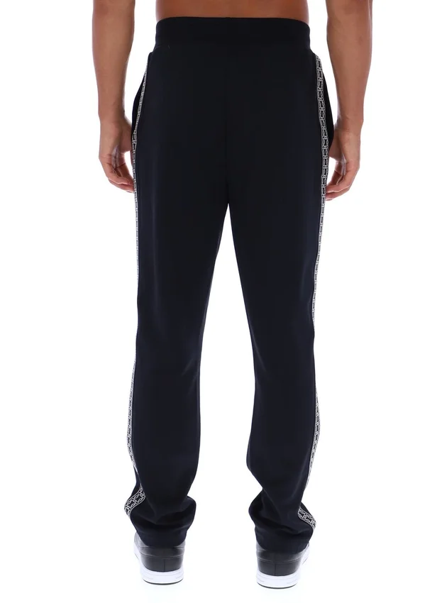 Pantalones negros Layton de corte recto con detalle de cinta