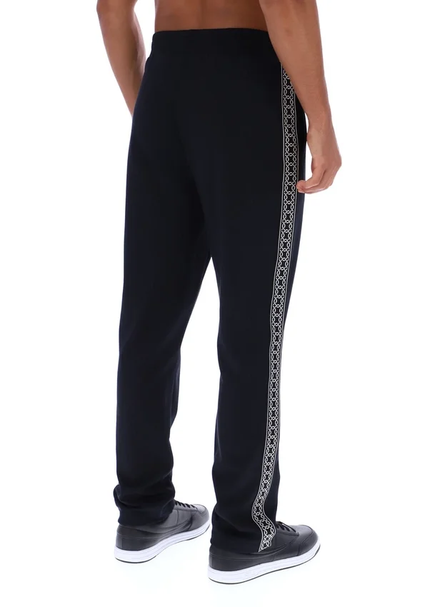 Pantalones negros Layton de corte recto con detalle de cinta