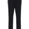 Pantalones negros Layton de corte recto con detalle de cinta