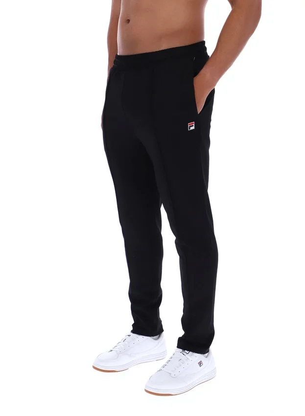 Pantalones negros Molveno de corte ajustado con pliegues finos