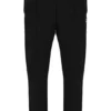 Pantalones negros Molveno de corte ajustado con pliegues finos