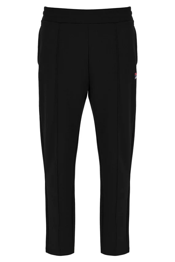 Pantalones negros Molveno de corte ajustado con pliegues finos