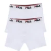 Paquete de 2 boxers blancos de talle medio para hombre