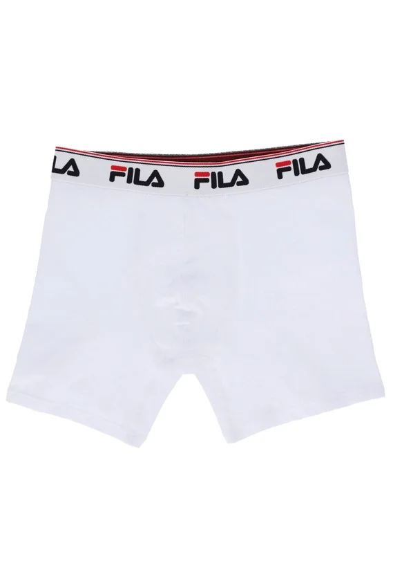 Paquete de 2 boxers blancos de talle medio para hombre