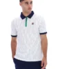 Polo a rayas clásico vintage BB1 blanco