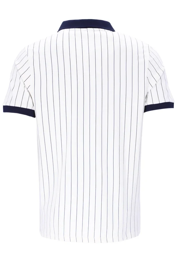 Polo a rayas clásico vintage BB1 blanco
