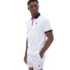 Polo a rayas clásico vintage BB1 blanco