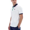 Polo a rayas clásico vintage BB1 blanco