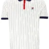 Polo a rayas clásico vintage BB1 blanco