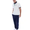 Polo a rayas clásico vintage BB1 blanco