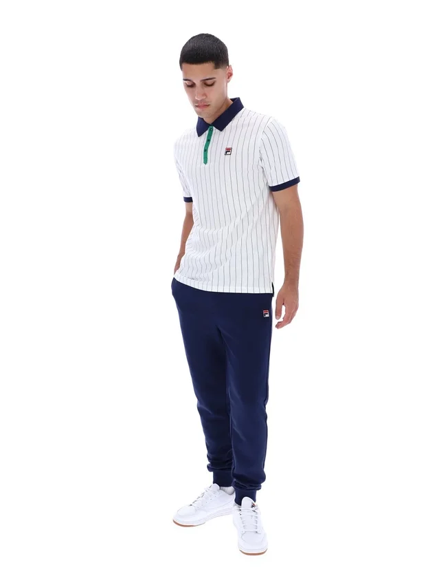 Polo a rayas clásico vintage BB1 blanco