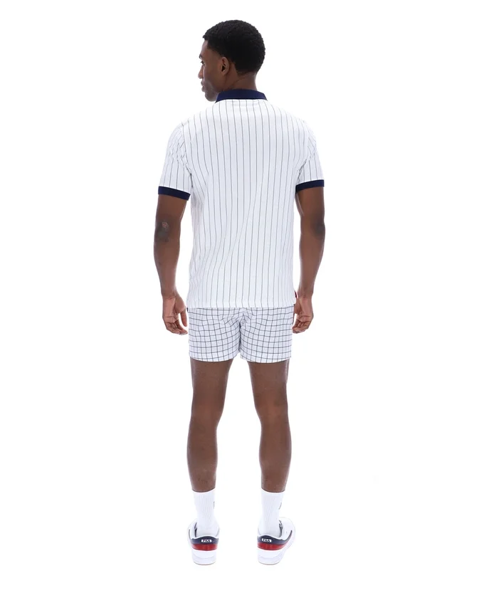 Polo a rayas clásico vintage BB1 blanco